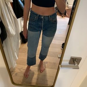 Vintage levi’s patchwork jeans